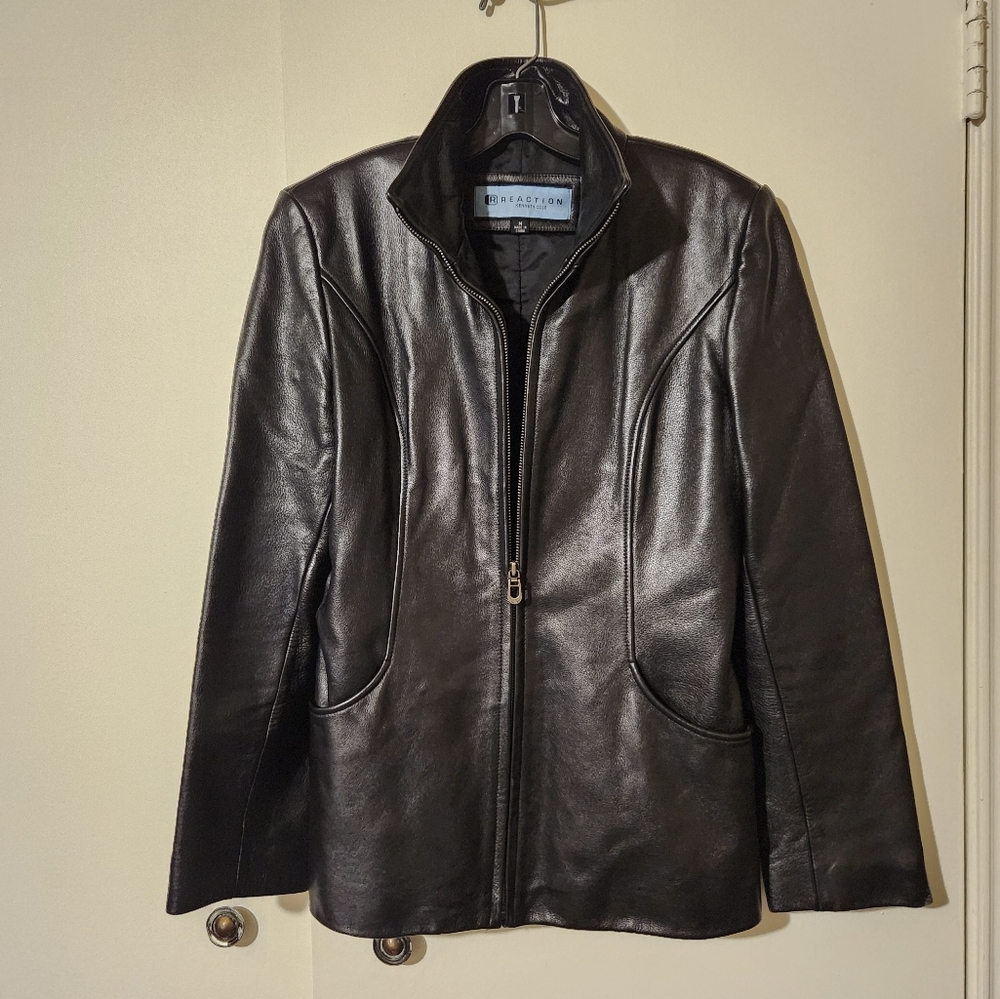 Leather Jacket Kenneth Cole Size M
